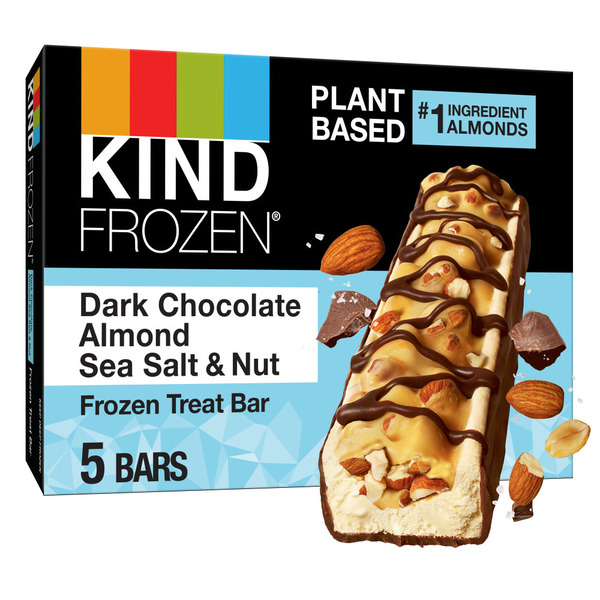 KIND FROZEN Plant Based Frozen Treat Bars, Dark Chocolate Almond