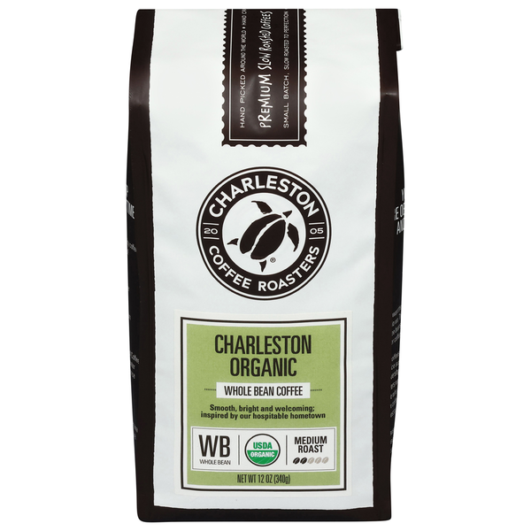 Charleston Coffee Roasters Organic Whole Bean Coffee Medium Roast