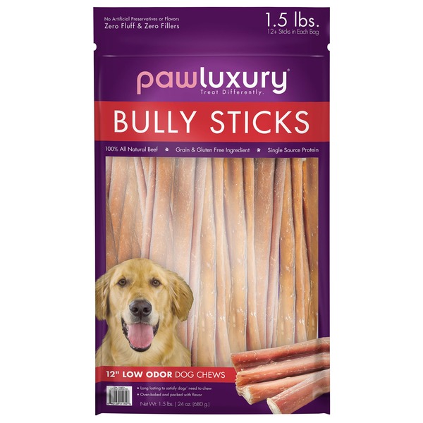 Paw Luxury Natural Treats & Chews Bully Stick (12 ct) from Costco