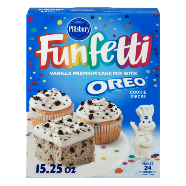 Pillsbury Vanilla Cake Mix with OREO Cookie Pieces