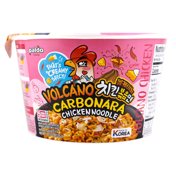 Paldo Volcano Carbonara Chicken Noodle