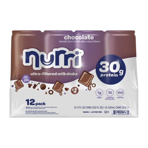 Nurri Chocolate, Ultra-Filtered Milk Shake, 30G Protein Same-Day