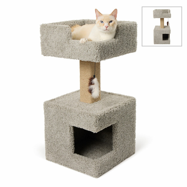 Whisker City Square Perch - Tan