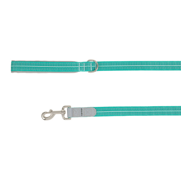 Top Paw Reflective Dog Leash, 6 ft x 1 in - Teal