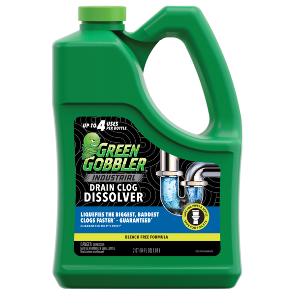 Green Gobbler 64 Oz. Industrial Strength Gel Hair Clog Remover For Toilet, Tub, Shower And Sink Drains Drain Cleaner