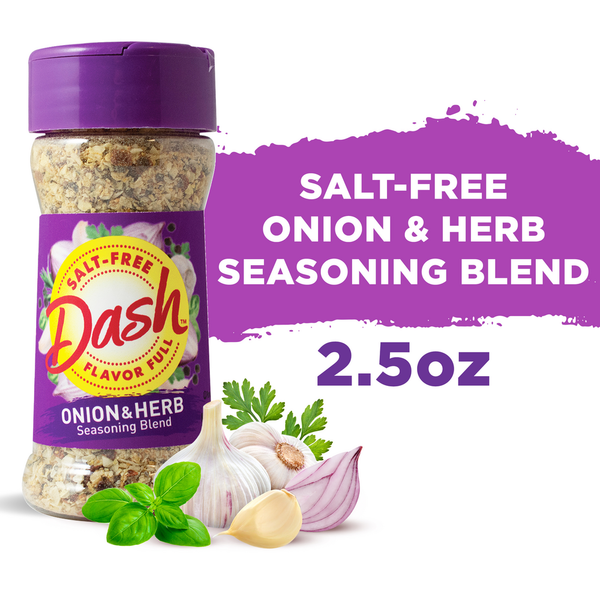 Dash Salt-Free Onion & Herb Seasoning Blend, Kosher, 2.5 OZ Shaker