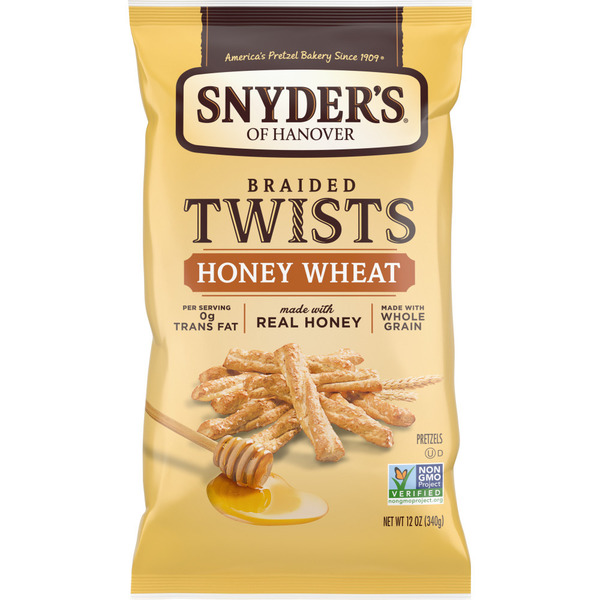 Snyder's of Hanover Honey Wheat Braided Pretzel Twists Same-Day
