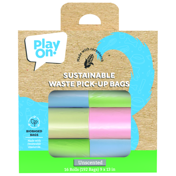 Play On Biobase Waste Bags Rolls, 9 x 13 in
