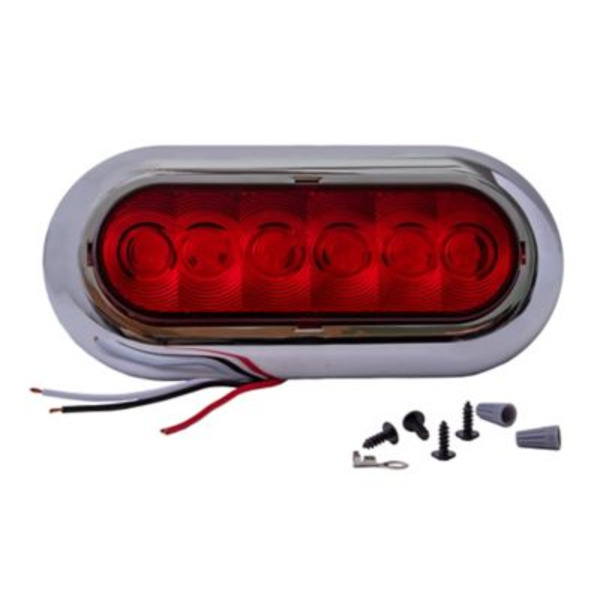 Carry-On Trailer LED 6 in. Oval Sealed Surface Mount Combination Tail Light, CO-STL73RK