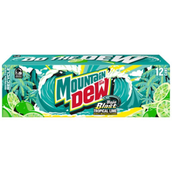 Mountain Dew Baja Blast Soda Pop