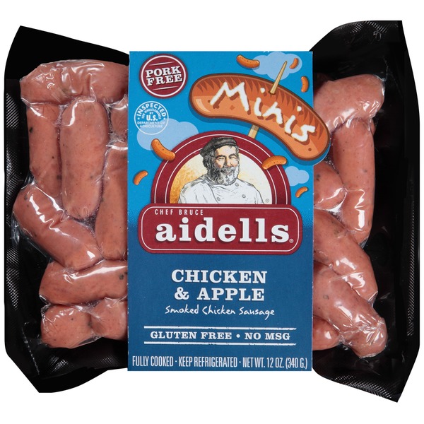 Aidells Minis Chicken & Apple Smoked Chicken Saugsage (12 ...