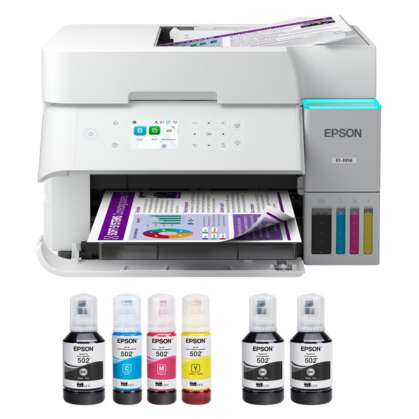 Epson EcoTank ET-3958 Wireless All-in-One Color Supertank Printer ...