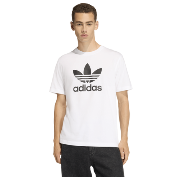 adidas Men's Trefoil Essentials T-Shirt, XL - White/Black