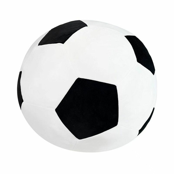 The Big One Oversized Soccer Ball Squishy Pillow, White, 20X20