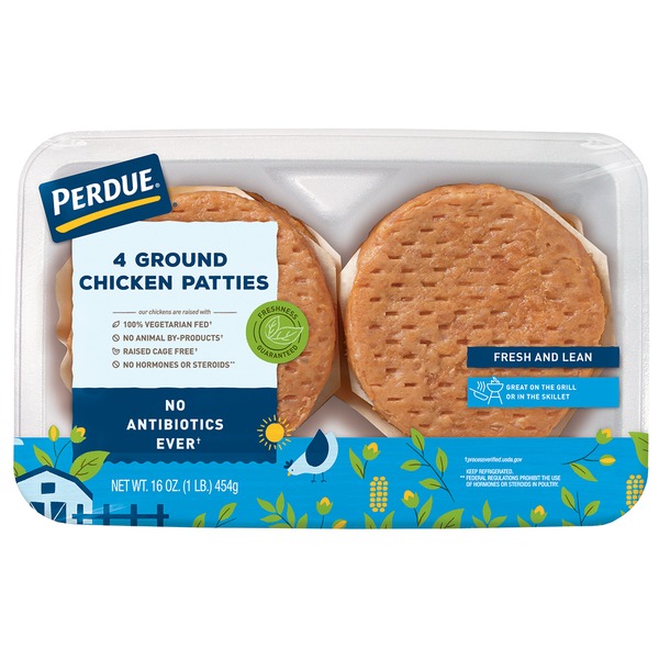 Perdue Ground Chicken Patties (4 oz) Instacart