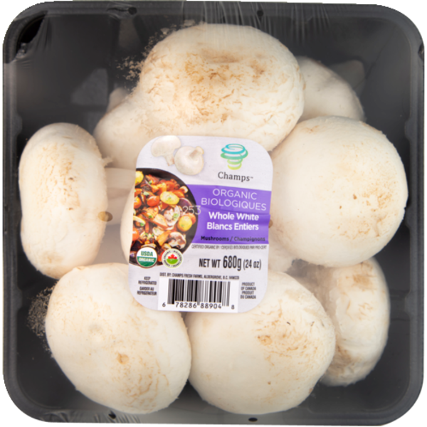 Champs Organic Whole White Mushrooms