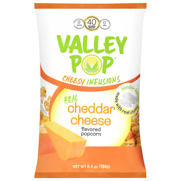 Valley Pop Cheesy Infusions Cheddar Cheese Popcorn Same-Day