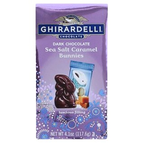 Ghirardelli Chocolate Bunnies Dark Chocolate Sea Salt Caramel