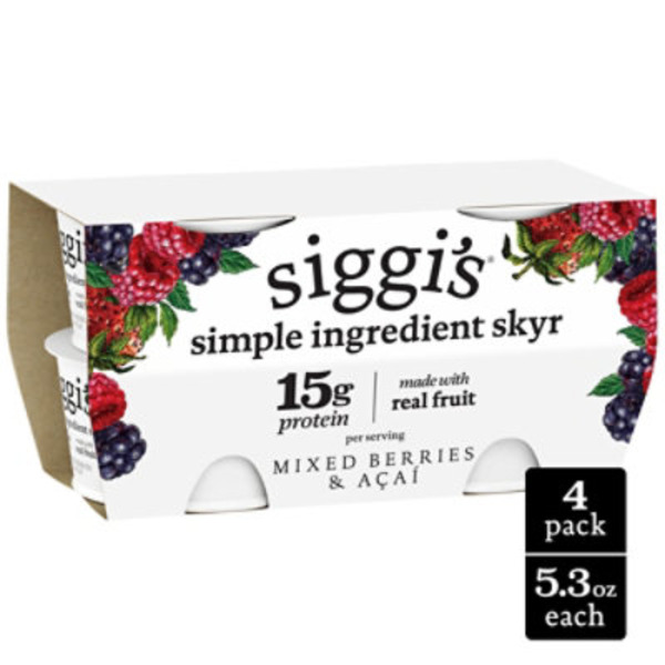 Siggi's Icelandic Skyr Nonfat Yogurt Mixed Berries & Acai