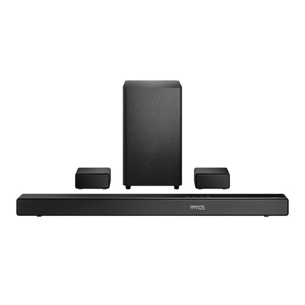 Insignia 5.1.2 Channel Home Theater Soundbar With Wireless Subwoofer, Dolby Atmos, DTS:X, Bluetooth & Rear Speakers - Black