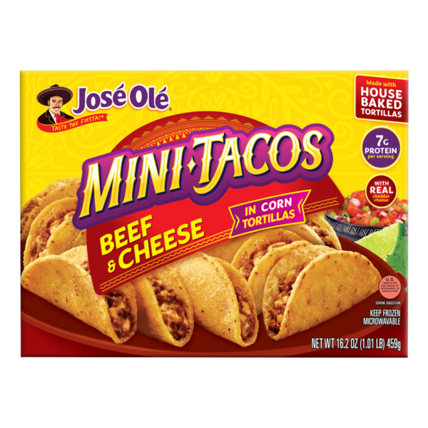 José Olé Beef & Cheese Mini Tacos
