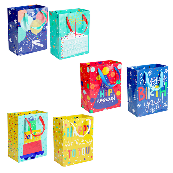 Voila Medium Gift Bags, 7 x 9 x 4 in