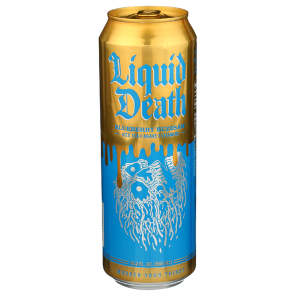 Liquid Death Blueberry Buzzsaw Iced Tea With Agave & Vitamins