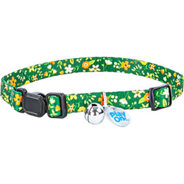 Play On Fashion Floral Cat Collar - Dark Green