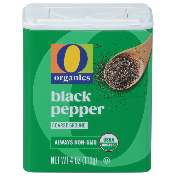 O Organics Black Pepper, Coarse Ground