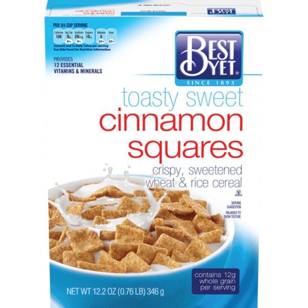 Best Yet Toasty Sweet Cinnamon Squares Crispy Sweetened Wheat & Rice ...