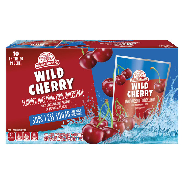 Nature's Nectar Wild Cherry Juice Pouches Same-Day Delivery or