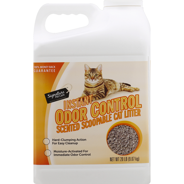 Signature Cat Litter, Scented, Scoopable, Odor Control, Instant