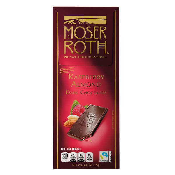 Moser Roth Dark Chocolate Raspberry Almond Bar