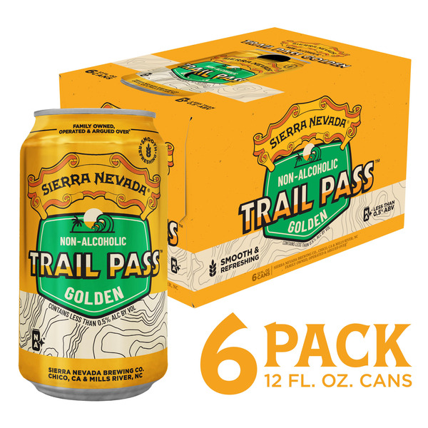 Sierra Nevada Trail Pass Non-Alcoholic Golden Craft Beer 6 Pack
