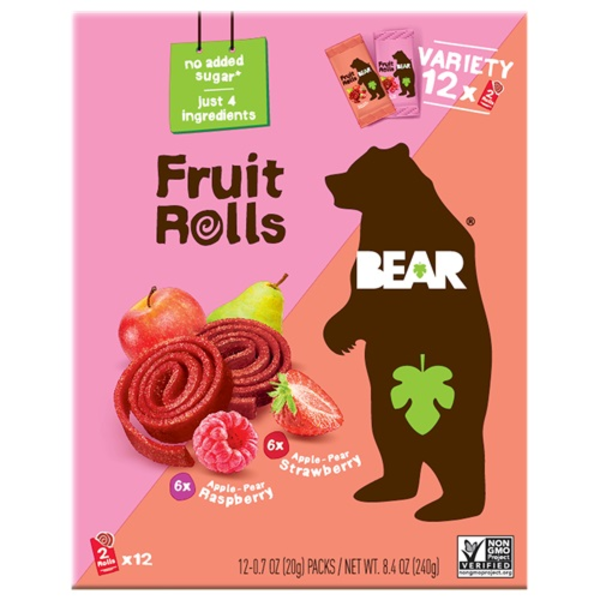 Bear Snacks Variety Pack Fruit Rolls 12 Pack