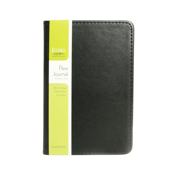 Eccolo 256 Pages Flexi Journal - Black -  4" x 6"