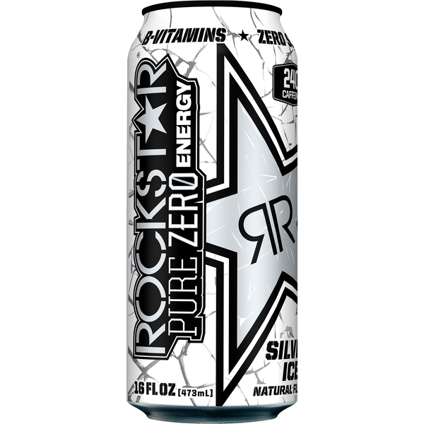 Rockstar Energy Drink, Silver Iced, Pure Zero Same-Day Delivery or