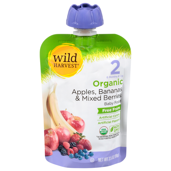Wild Harvest 2 6 Months & Up Organic Apples Bananas & Mixed