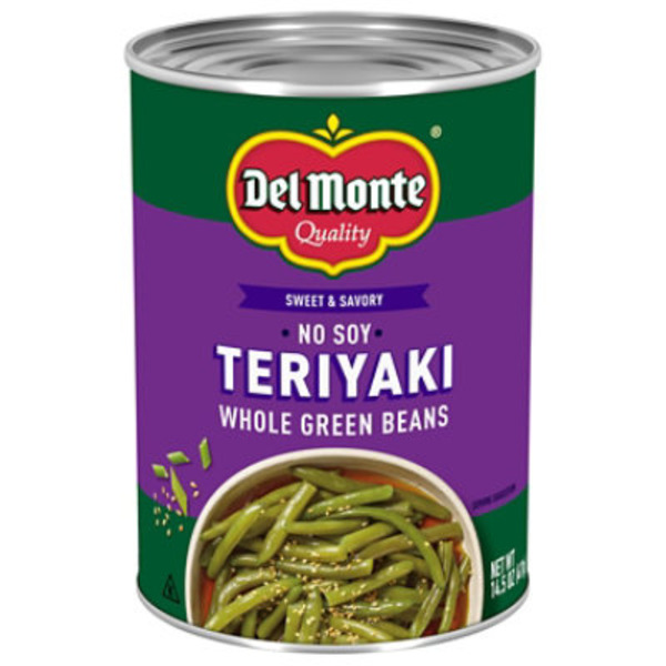 Del Monte Whole Green Beans No Soy Teriyaki