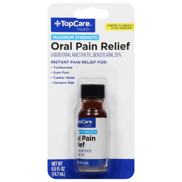 TopCare Maximum Strength Oral Pain Relief Liquid Anesthetic, Benzocaine 20%  Same-Day Delivery or Pickup | Coborn's Marketplace