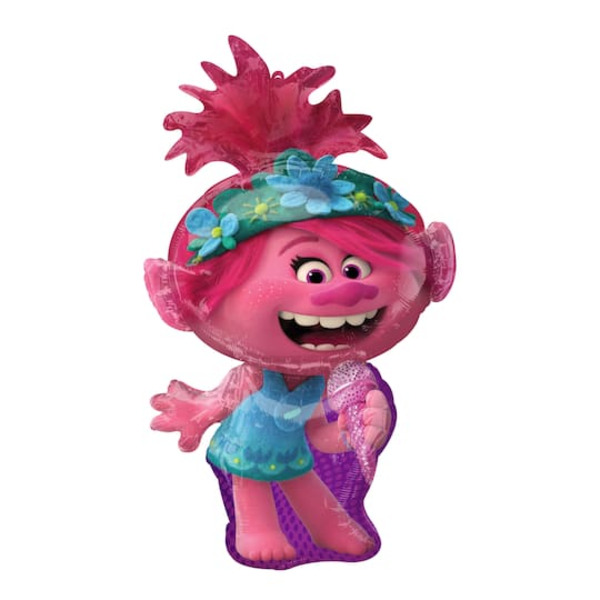 Amscan INFLATED SuperShape XL 37" Trolls World Tour Poppy Foil Balloon