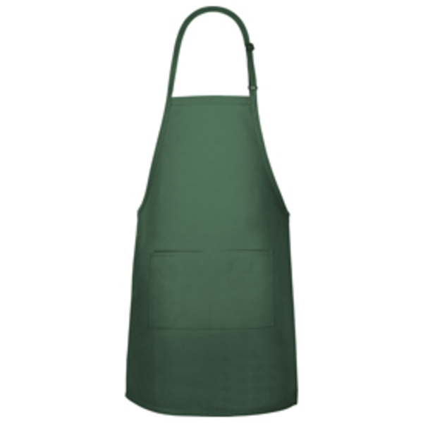 Butcher Bib Apron, 34"L x 24"W, hunter green