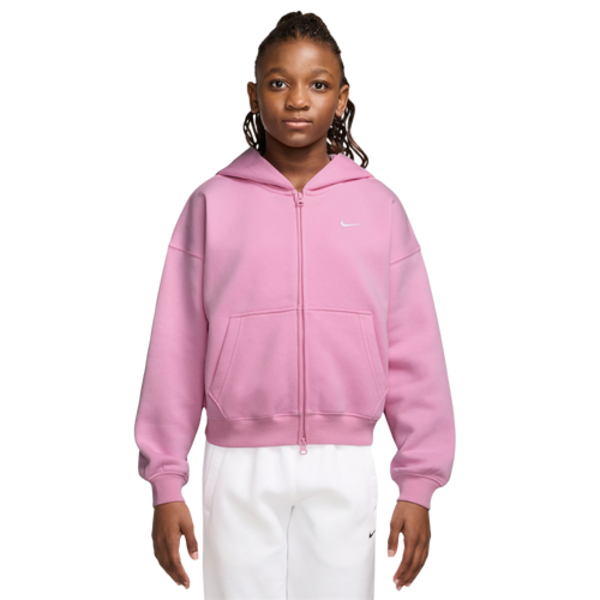 Nike Girls' Studio Fleece Full-Zip, M - Pink