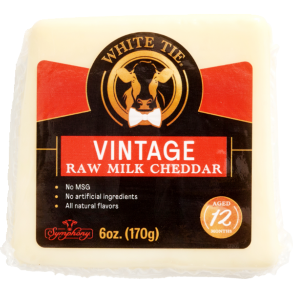 Symphony White Tie Vintage Raw Milk Cheddar Cheese