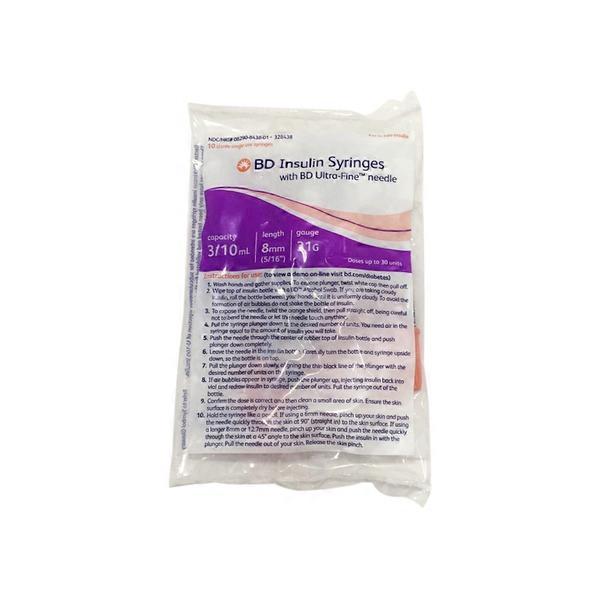 Becton & Dickinson 328438 UltraFine II Insulin Syringes (10 ct