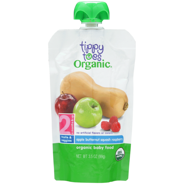 Tippy Toes by TopCare Apple Butternut Squash Raspberry Organic Baby