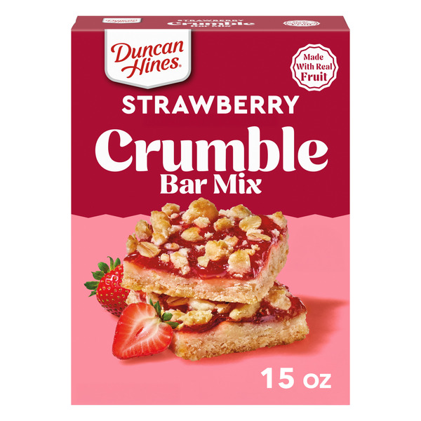 Duncan Hines Strawberry Flavored Crumble Bar Baking Mix