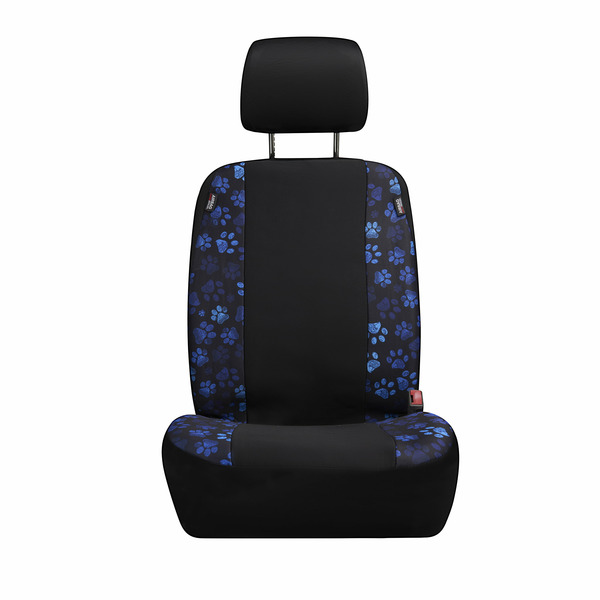 Walmart Auto Drive Paw Print Seat Cover Black Blue Same-Day