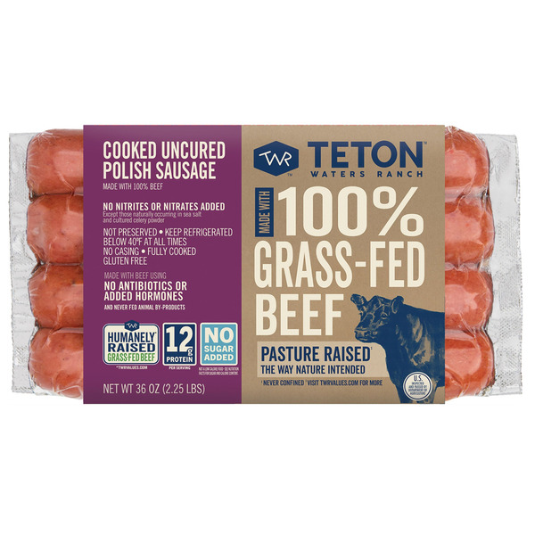 Uncured Grass-Fed Beef Polish Sausage, 2.25 lbs