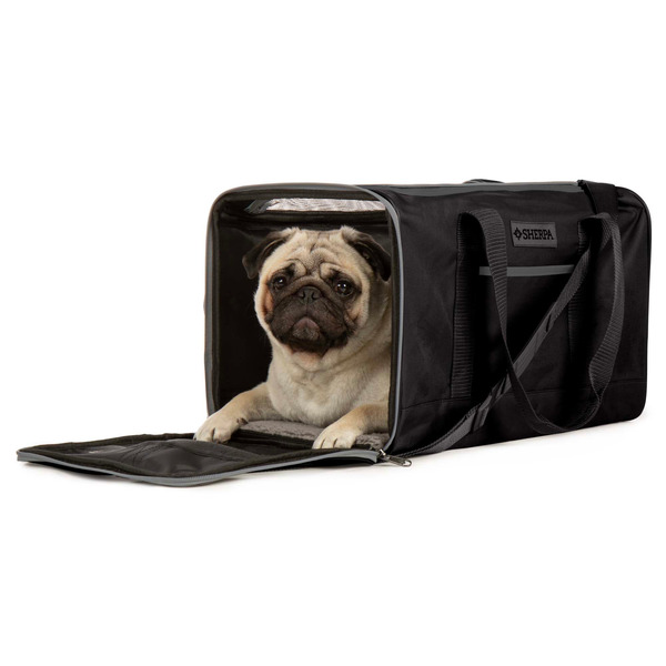 Sherpani Essential Soft Sided Pet Carrier for Cats & Dogs, Large - Black